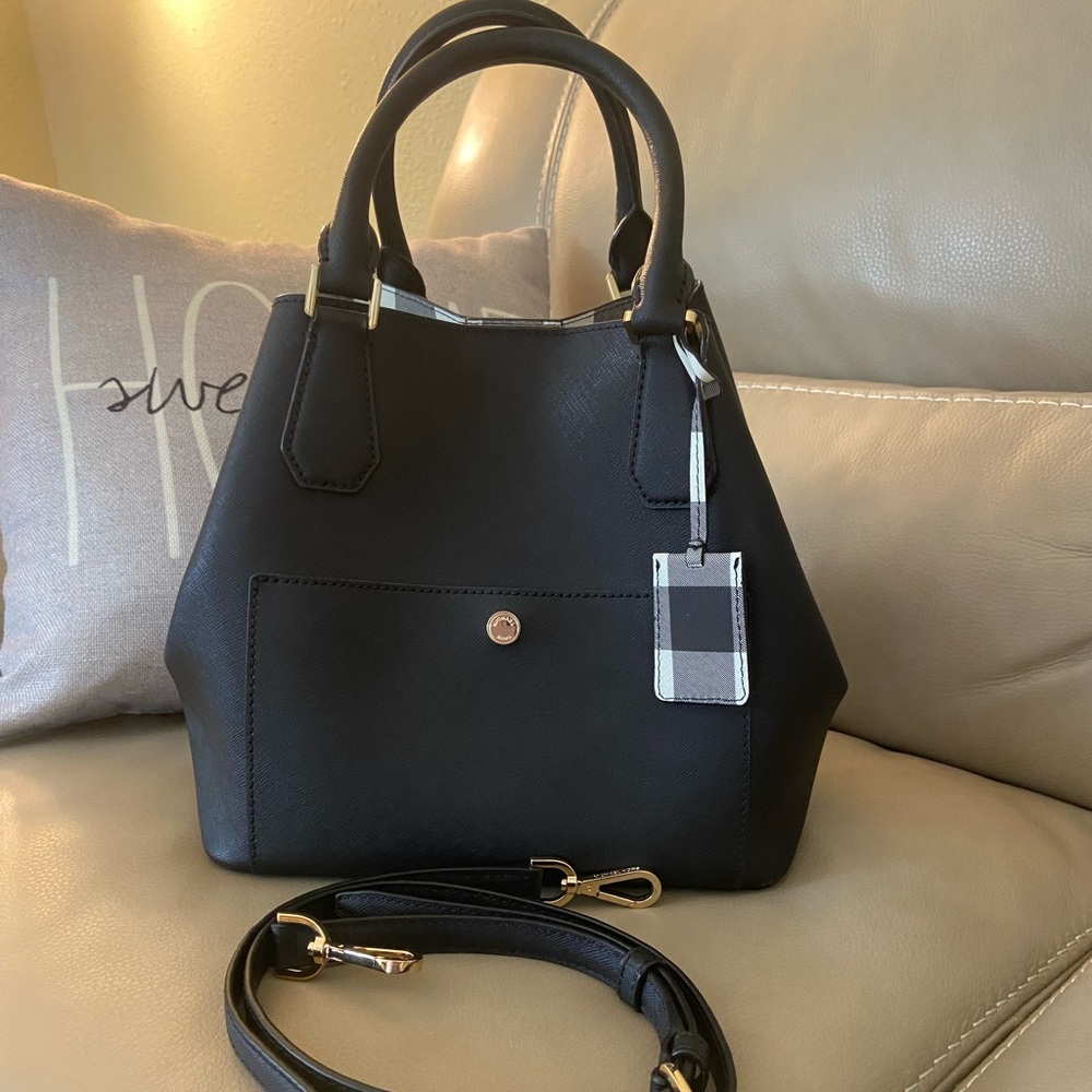 Michael Kors Black Handbag with Gold Accents